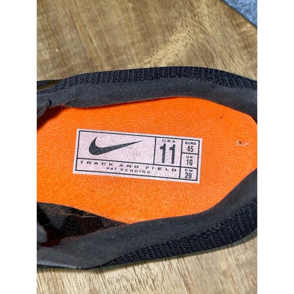 Nike Zoom Rival D Track & Field Men's Sz 11 Black Orange 414533-001 - Picture 9 of 10